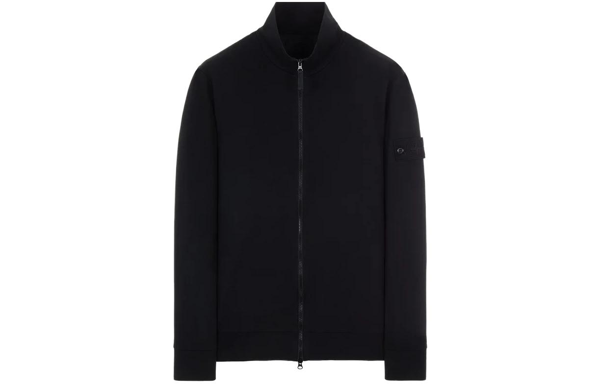 Stone Island Ghost Pieces Black Label Zip-Up Hoodie Black 7615639F3-V0029