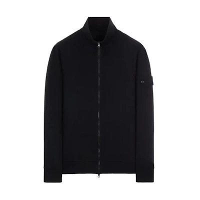 Stone Island Ghost Pieces Black Label Zip-Up Hoodie Black 7615639F3-V0029