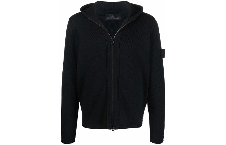 Stone Island Ghost Pieces Black Label Zip Hoodie Jacket - Black 7515574FA-V0029