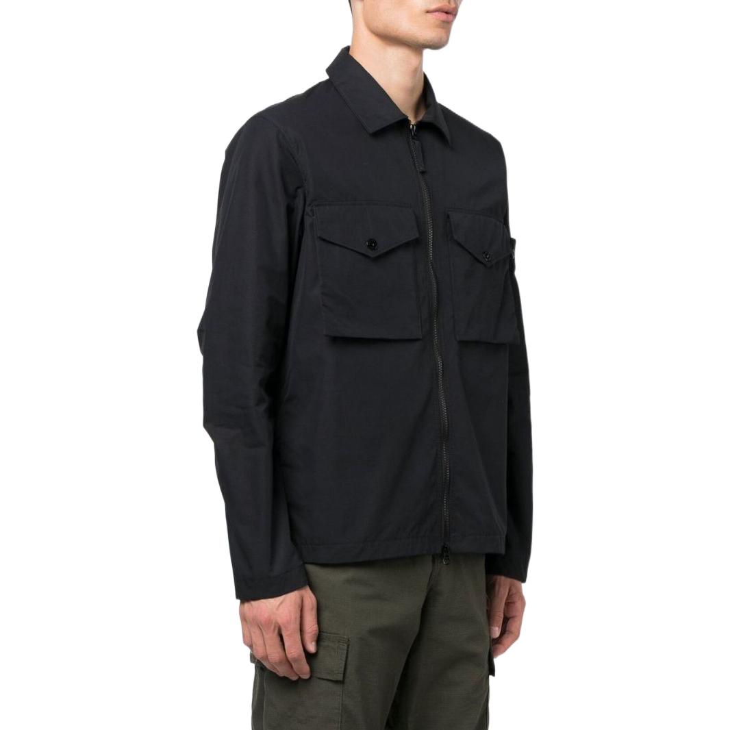 Stone Island Ghost Pieces Black Logo Collared Shirt Jacket Men’s Black 7715116F1-V0029 圖 4