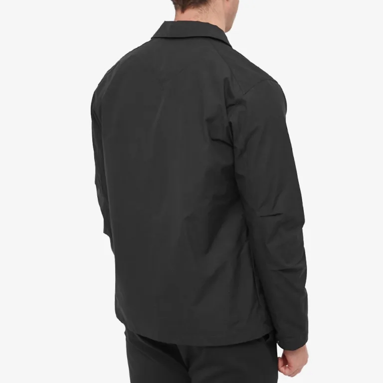 Stone Island Ghost Pieces Black Logo Collared Shirt Jacket Men’s Black 7715116F1-V0029 圖 5