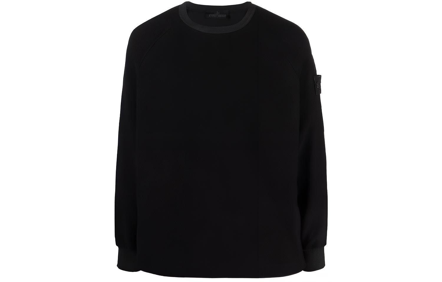 Stone Island Ghost Pieces Black Patch Pullover Sweatshirt Men’s Black 7515618F3-V0029