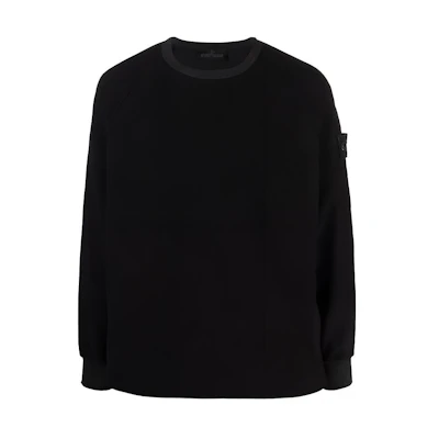 Stone Island Ghost Pieces Black Patch Pullover Sweatshirt Men’s Black 7515618F3-V0029