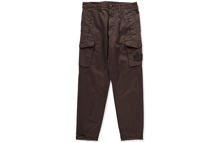Stone Island Ghost Pieces Cargo Pants Brown Unisex Casual Straight-Leg Trousers. 7315326F4-V0070
