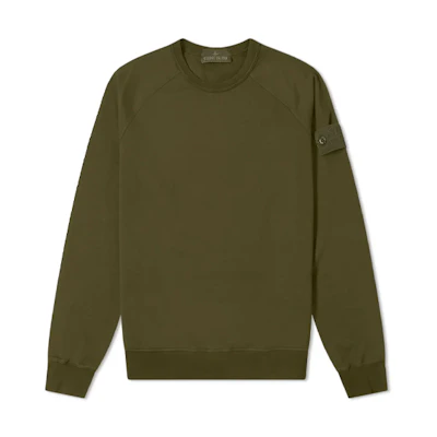 STONE ISLAND Ghost Pieces Compass Logo Raglan Sleeve Sweatshirt Military Green Mens 7415659F3-V0054