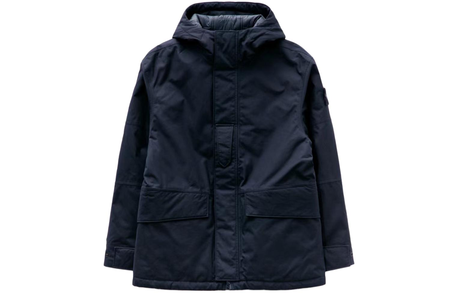 Stone Island Ghost Pieces FW23 Black Label Navy Zipper Hoodie Jacket 7915420F1-V0020