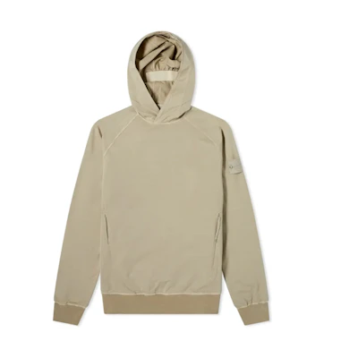 Stone Island Ghost Pieces Khaki Raglan Sleeve Hoodie Mens Casual Wear 7415653F3-V0090