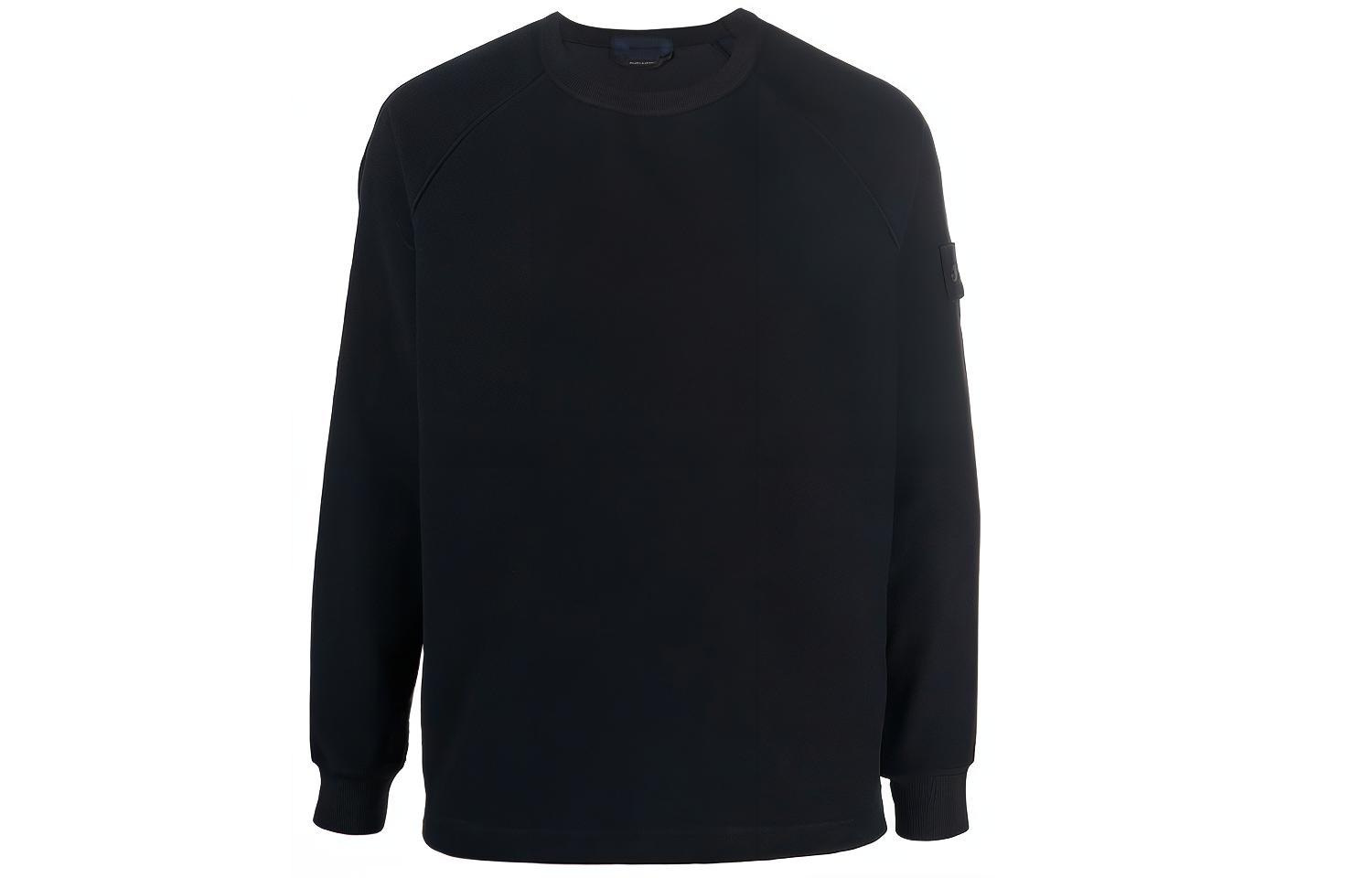 Stone Island Ghost Pieces Navy Blue Crewneck Sweatshirt Black Label Logo 7515618F3-V0020