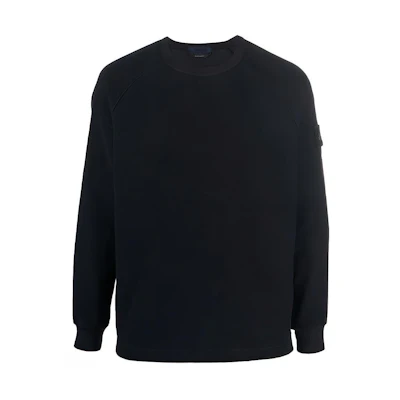 Stone Island Ghost Pieces Navy Blue Crewneck Sweatshirt Black Label Logo 7515618F3-V0020