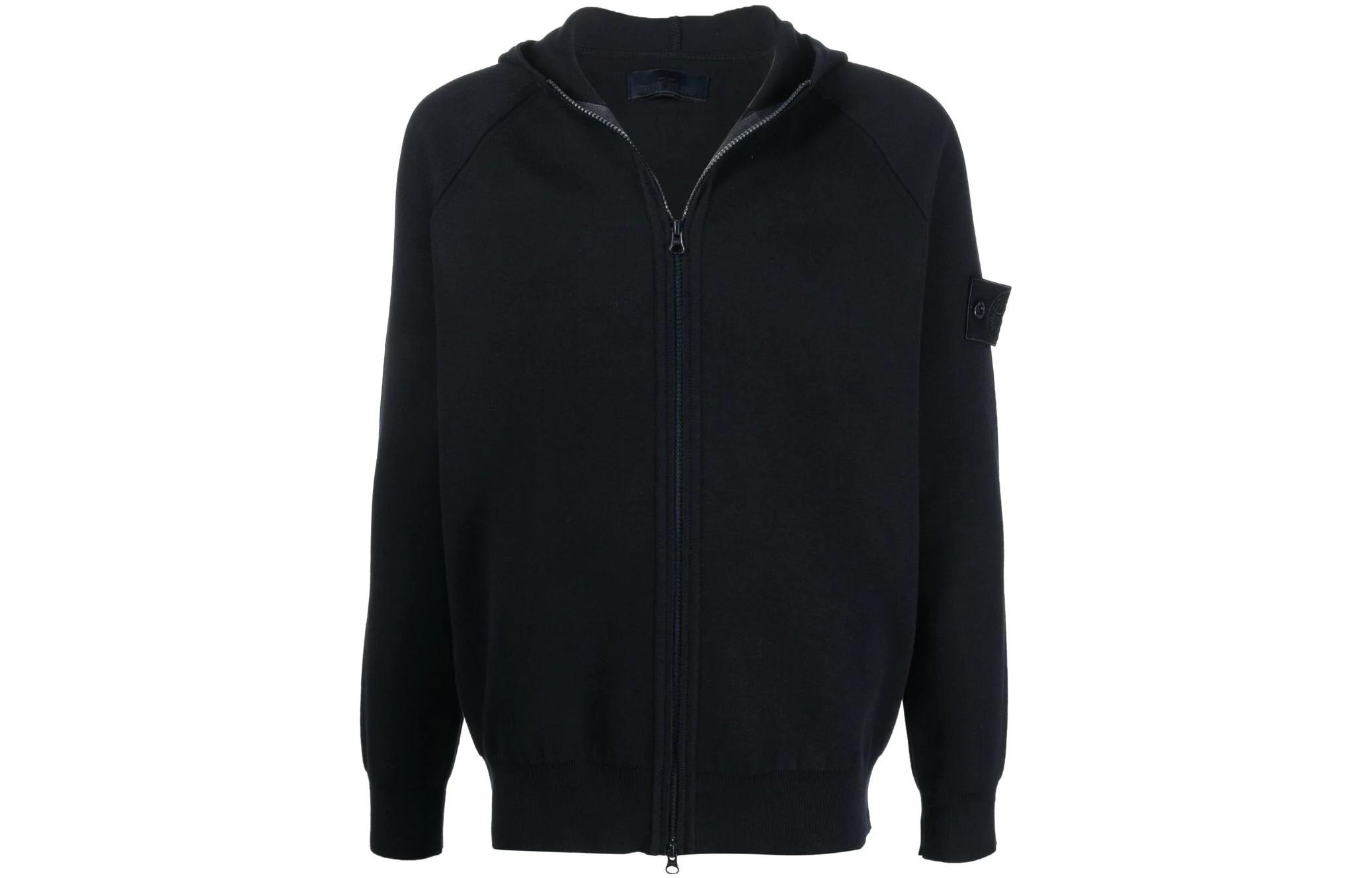 Stone Island Ghost Pieces Navy Blue Zip Hoodie Black Label Pullover 7615553FA-V0020
