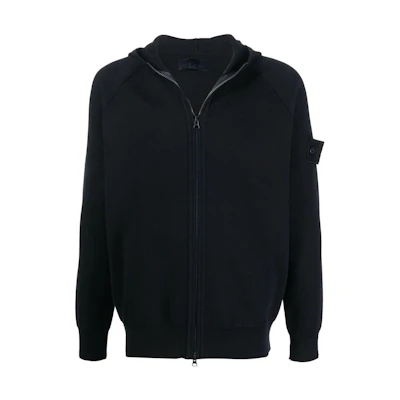 Stone Island Ghost Pieces Navy Blue Zip Hoodie Black Label Pullover 7615553FA-V0020