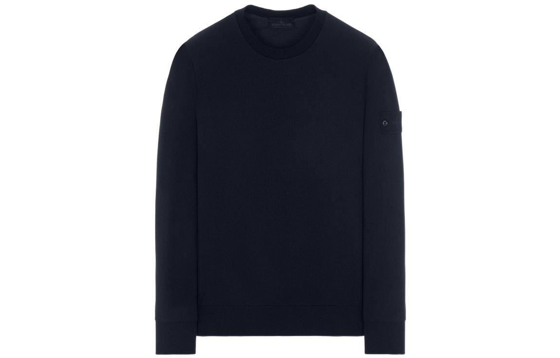 Stone Island Ghost Pieces Pullover Sweatshirt Navy Blue - Black Badge Edition 7615632F3-V0020