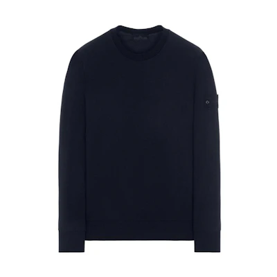 Stone Island Ghost Pieces Pullover Sweatshirt Navy Blue - Black Badge Edition 7615632F3-V0020