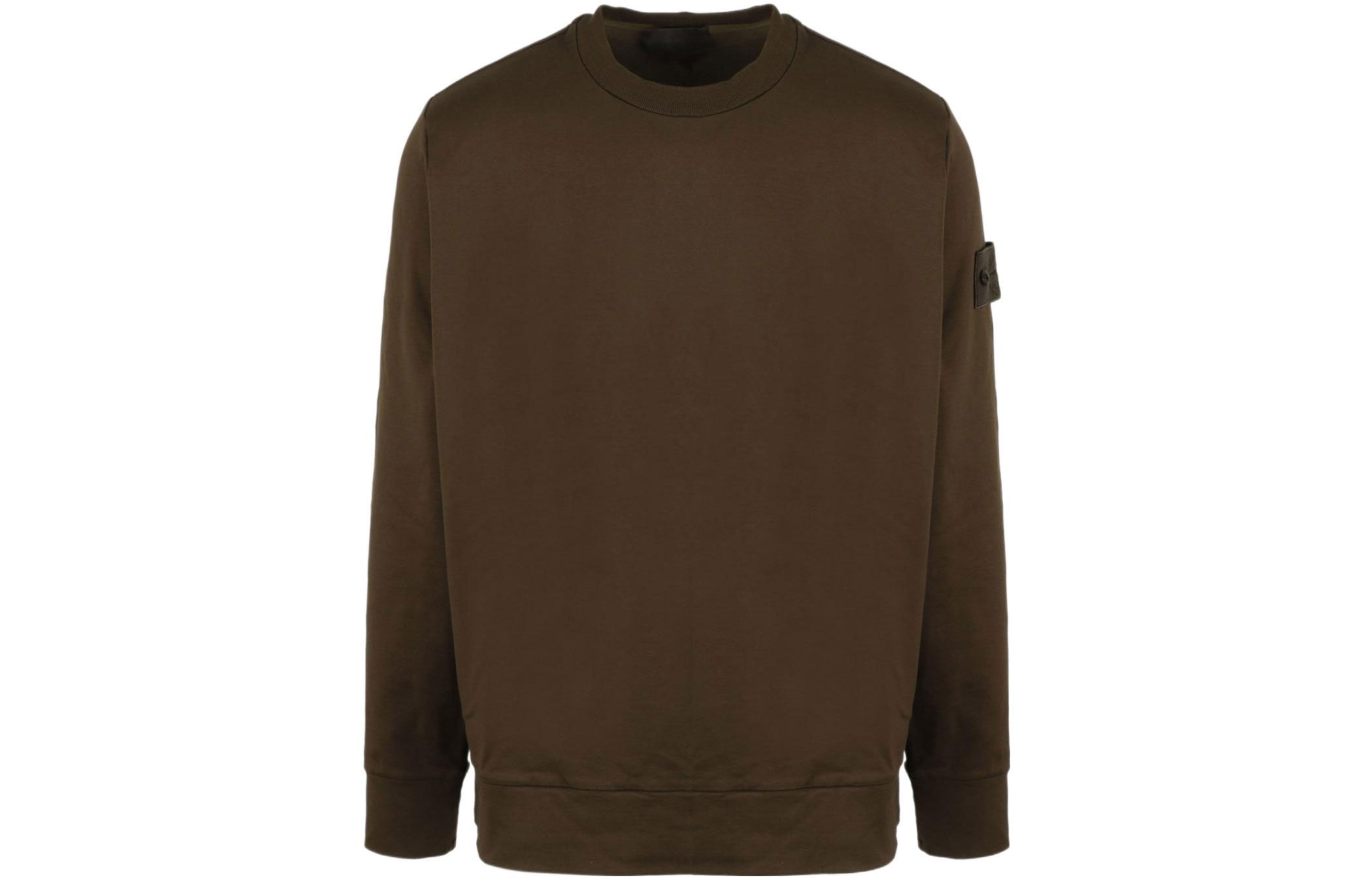 Stone Island Ghost Pieces Pullover Sweatshirt Olive Green 7615632F3-V0054
