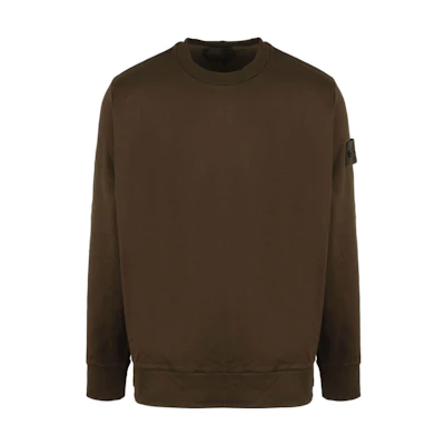 Stone Island Ghost Pieces Pullover Sweatshirt Olive Green 7615632F3-V0054