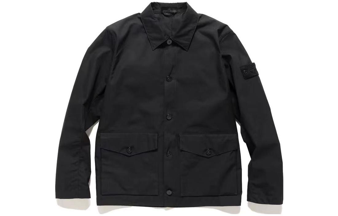 Stone Island Ghost Pieces Series Black Label Long Sleeve Jacket Men’s Black 7815437F1-V0029