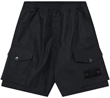 STONE ISLAND Ghost Pieces SS23 Black Label Cargo Shorts Black Mens Casual Wear 7815L02F1-V0029 STONE ISLAND Ghost Pieces SS23 Black Label Cargo Shorts Black Mens Casual Wear 7815L02F1-V0029