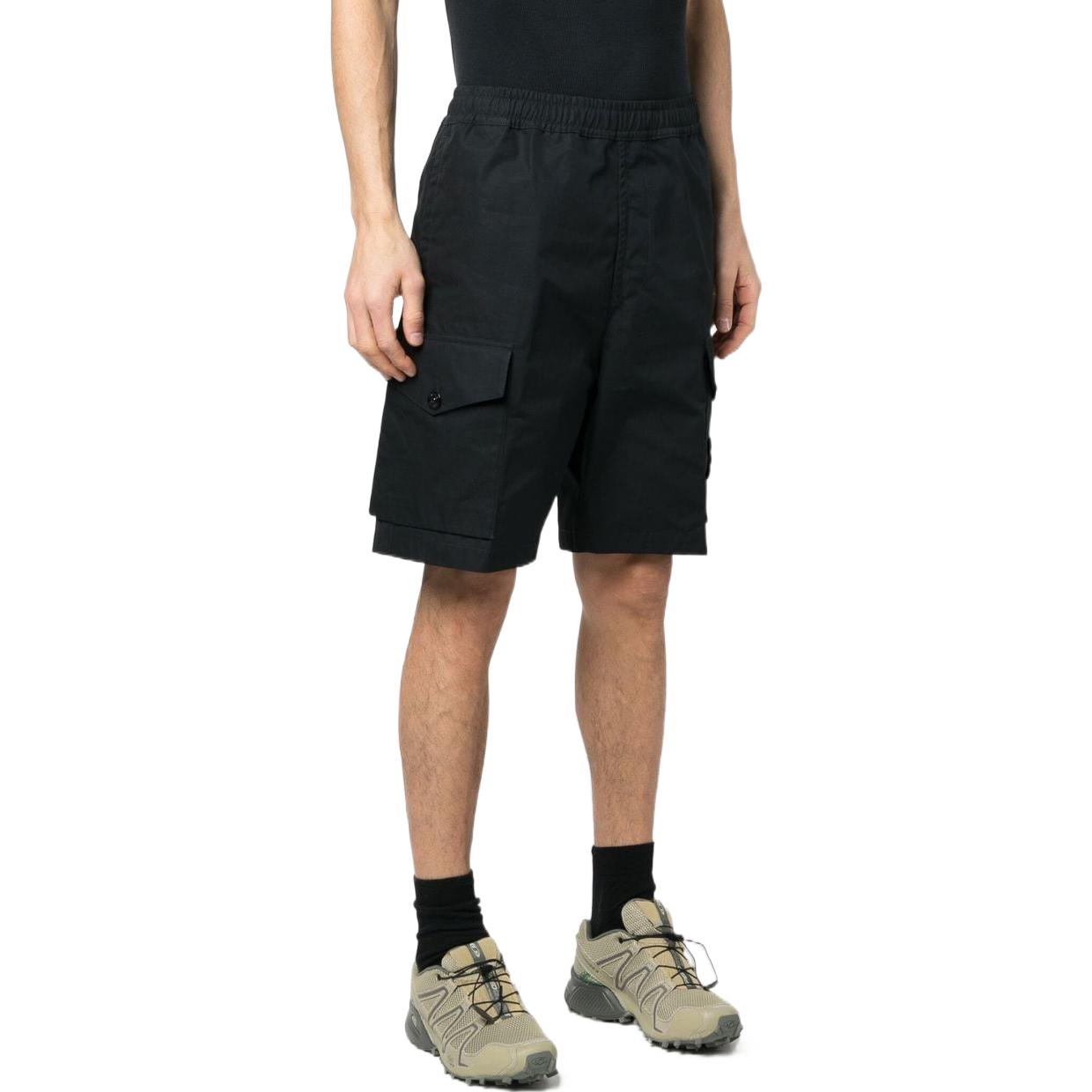 STONE ISLAND Ghost Pieces SS23 Black Label Cargo Shorts Black Mens Casual Wear 7815L02F1-V0029 圖 6