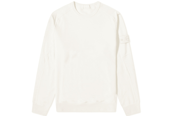 Stone Island Ghost Pieces White Label Crewneck Sweatshirt Beige 7215637F3-V0099