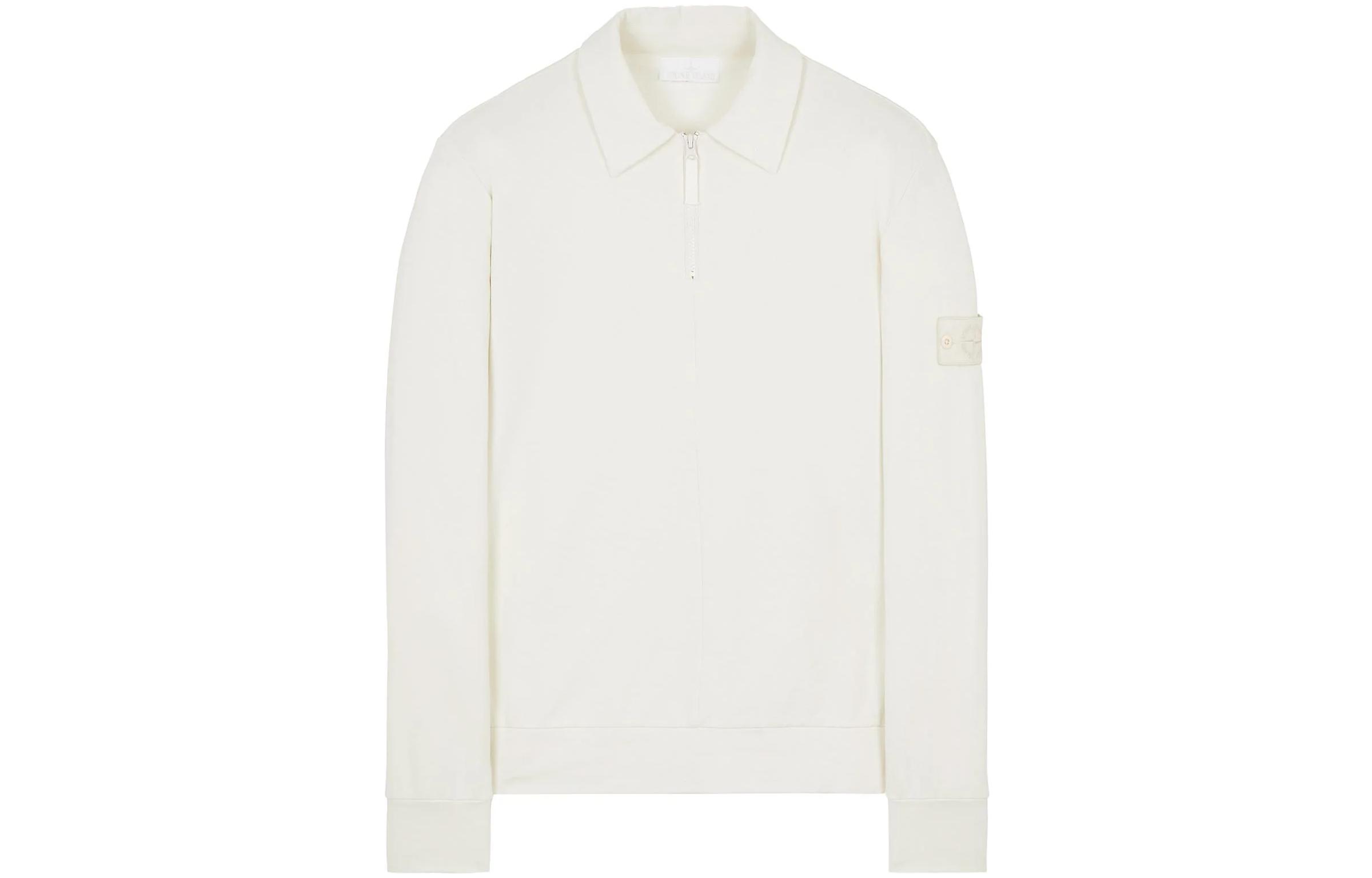 Stone Island Ghost Pieces White Label Half-Zip Sweatshirt White - Fall Edition 7615629F3-V0099