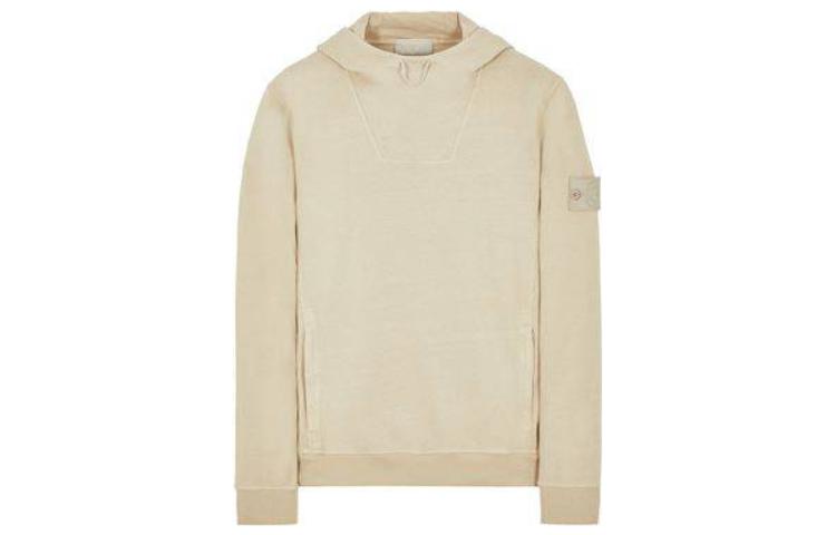 Stone Island Ghost Pieces White Label Hoodie Khaki Pullover Fleece 7815612F3-V0090