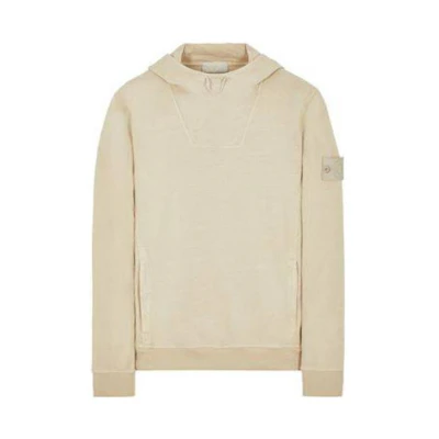 Stone Island Ghost Pieces White Label Hoodie Khaki Pullover Fleece 7815612F3-V0090