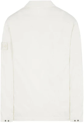 스톤 아일랜드 고스트 피스 화이트 라벨 라이오셀 새틴 셔츠 재킷 화이트 남성. 7615112F2-V0099 Lookbook 스톤 아일랜드 고스트 피스 화이트 라벨 라이오셀 새틴 셔츠 재킷 화이트 남성. 7615112F2-V0099