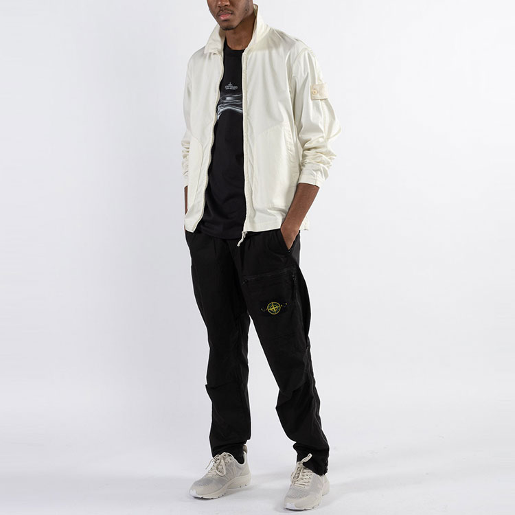 Details for 스톤 아일랜드 고스트 피스 화이트 라벨 라이오셀 새틴 셔츠 재킷 화이트 남성. 7615112F2-V0099