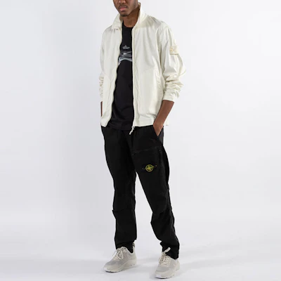 스톤 아일랜드 고스트 피스 화이트 라벨 라이오셀 새틴 셔츠 재킷 화이트 남성. 7615112F2-V0099 Details for 스톤 아일랜드 고스트 피스 화이트 라벨 라이오셀 새틴 셔츠 재킷 화이트 남성. 7615112F2-V0099