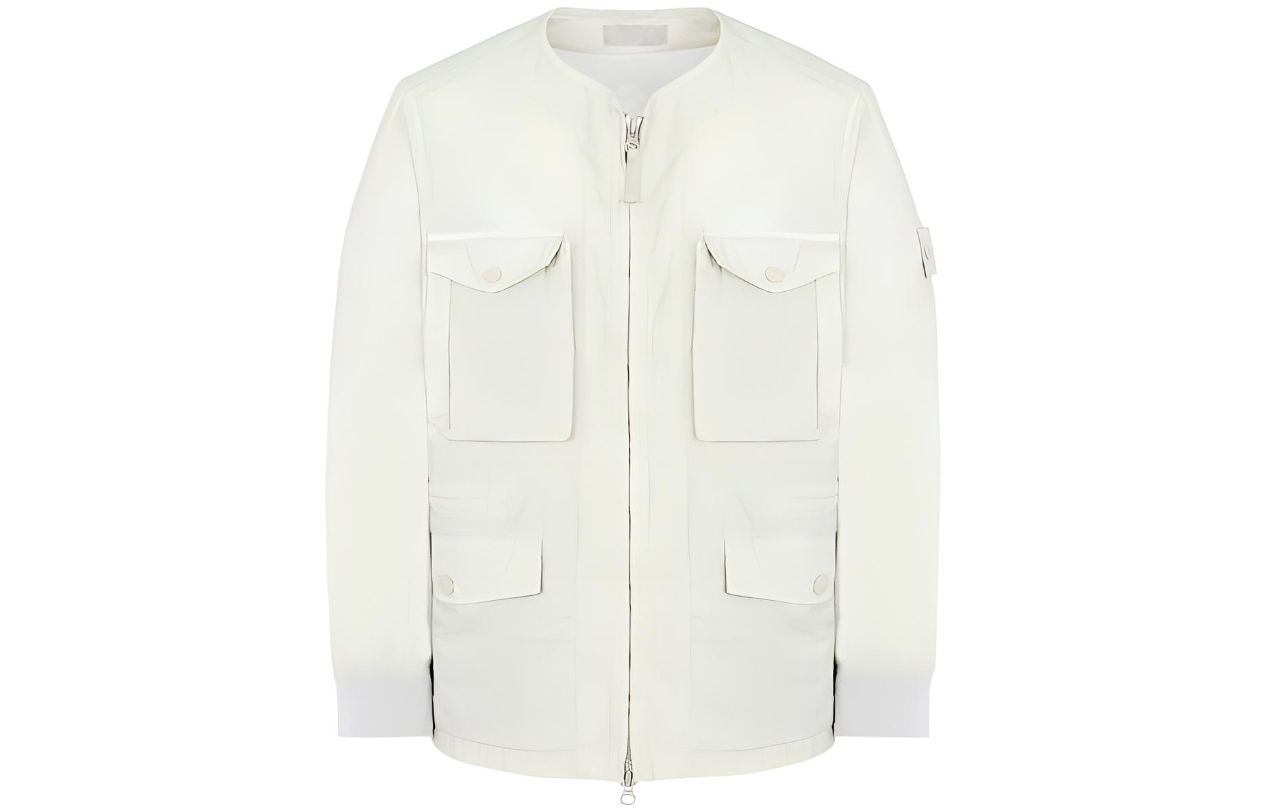 Stone Island Ghost Pieces White Label Multi-Pocket Jacket White Color 7015406F1-V0090