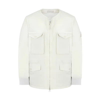 Stone Island Ghost Pieces White Label Multi-Pocket Jacket White Color 7015406F1-V0090