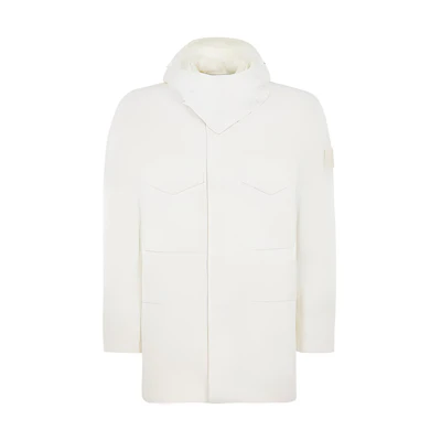 Stone Island Ghost Pieces White Label Multi-Pocket Jacket White 7715437F1-V0099