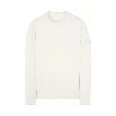 Stone Island Ghost Pieces White Label Pullover Loose Fit Sweatshirt White 7615632F3-V0099