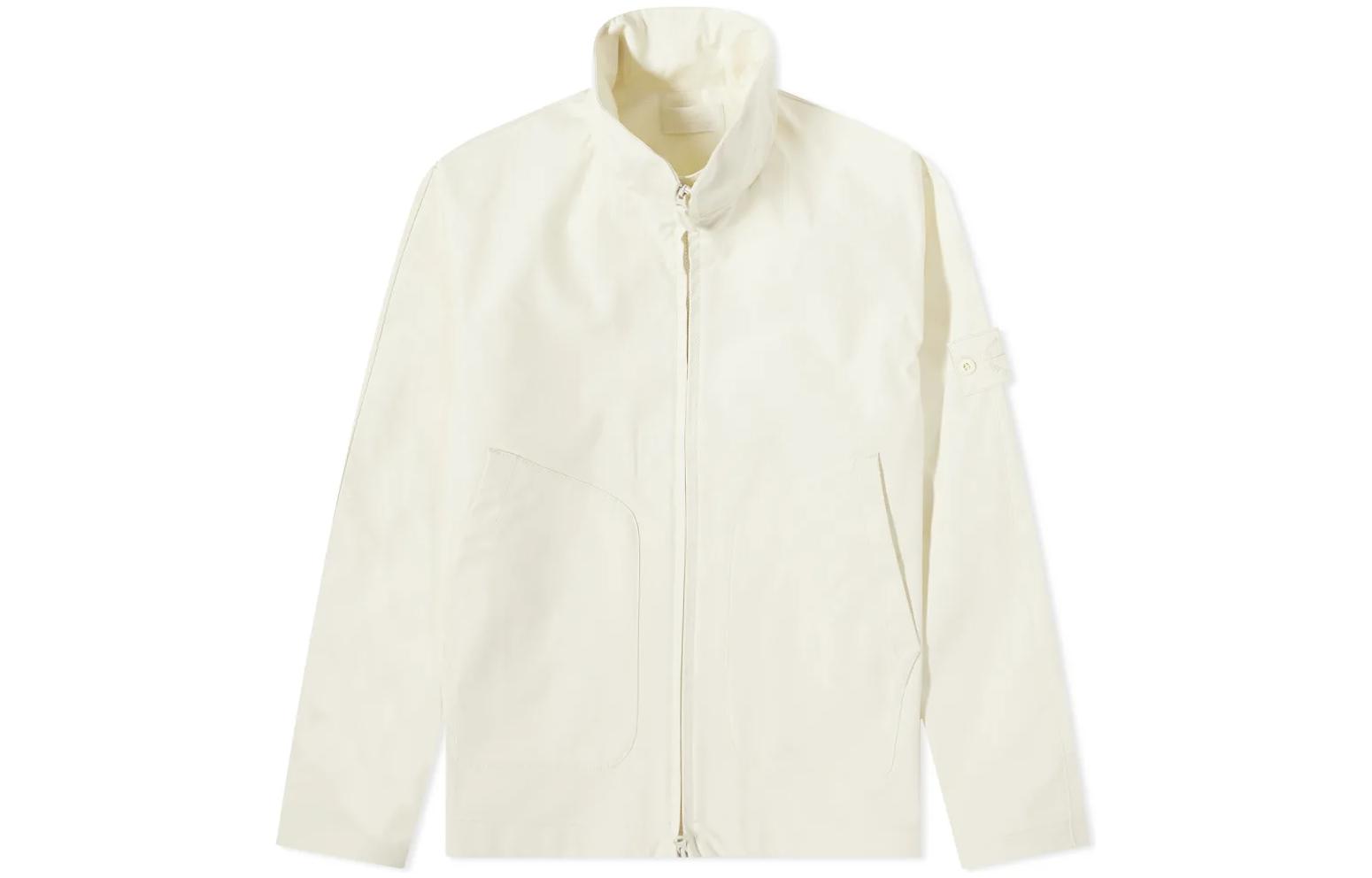 Stone Island Ghost Pieces White Label Zip Jacket - Fall White Outerwear 7615422F1-V0099