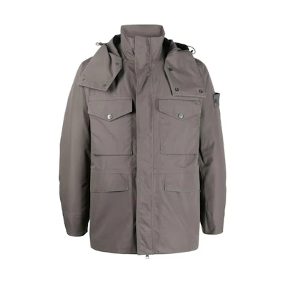Stone Island Ghost Pieces Zipped Jacket Men’s Smoky Grey Mix - Minimalist Style 7715437F1-V0067