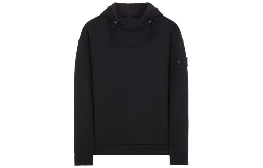 Stone Island Ghost Series Black Badge Fleece Hoodie Black 7715625F3-V0029