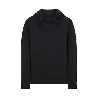 Stone Island Ghost Series Black Badge Fleece Hoodie Black 7715625F3-V0029