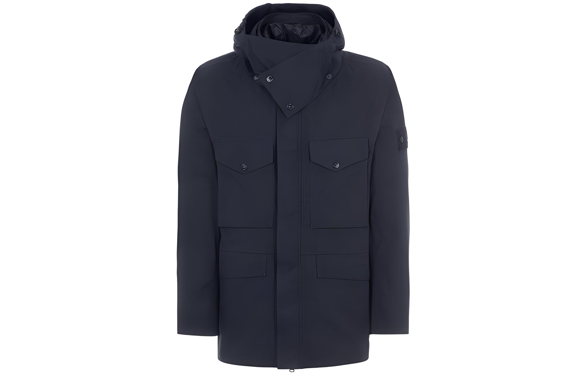 Stone Island Ghost Series Black Label Solid Zip Jacket Air Force Blue for Men 7715437F1-V0024