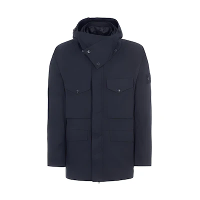 Stone Island Ghost Series Black Label Solid Zip Jacket Air Force Blue for Men 7715437F1-V0024