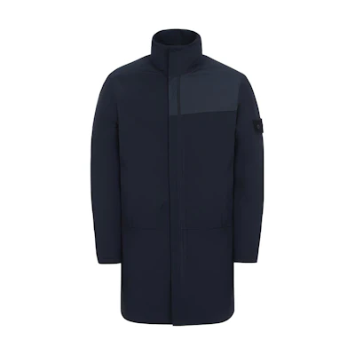 Stone Island Ghost Series Navy Blue Hooded Long Zip Jacket for Men. 6815702F1-V0020