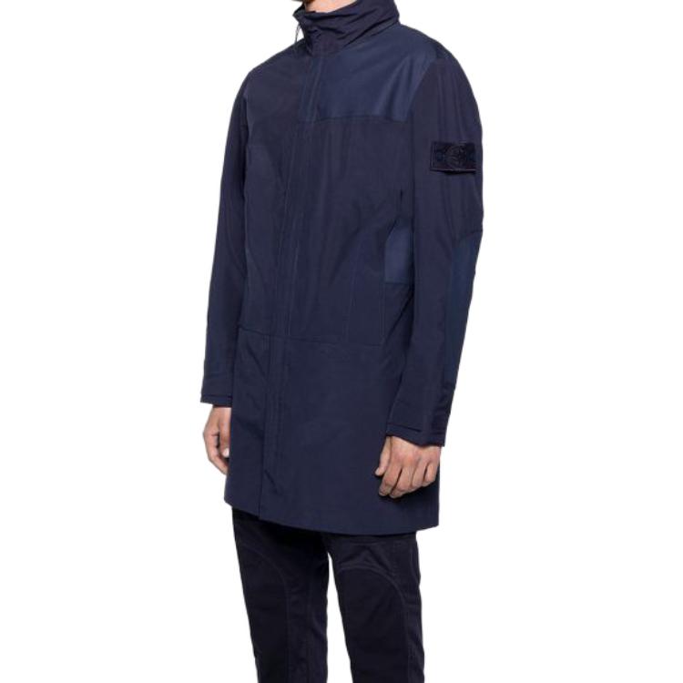 Stone Island Ghost Series Navy Blue Hooded Long Zip Jacket for Men. 6815702F1-V0020 圖 4