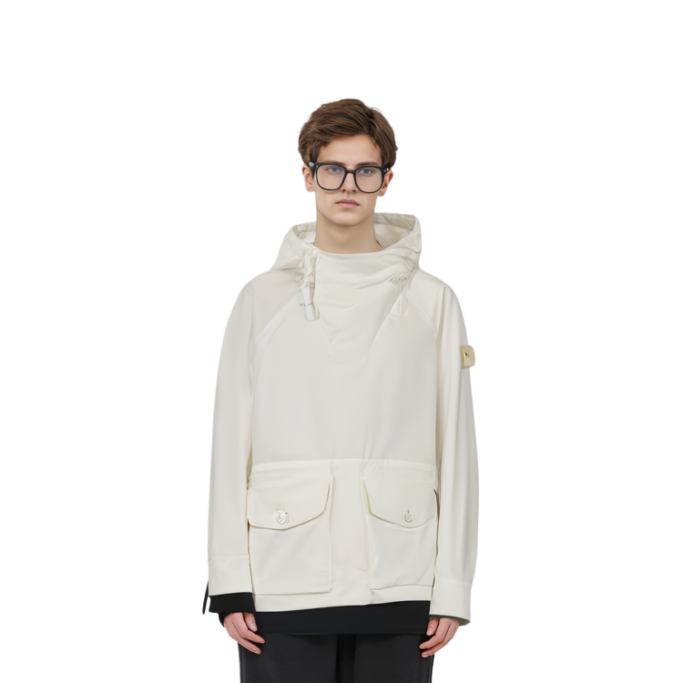 STONE ISLAND Ghost Series White Label Solid Color Patch Hoodie White - 7715438F1-V0099 圖 6