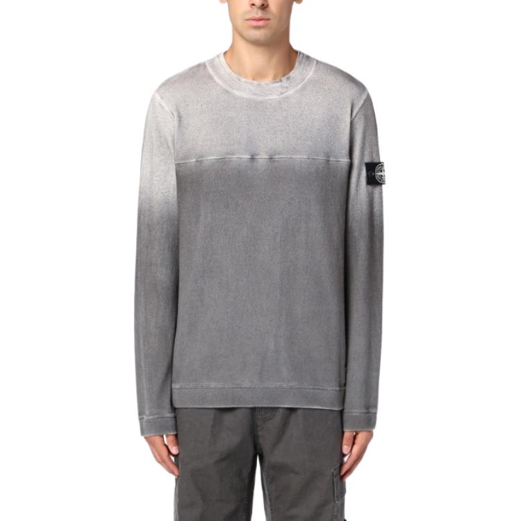 Details for Sudadera Hombre Stone Island Gradiente Manga Larga Crewneck Gris 8115657T3-V0062