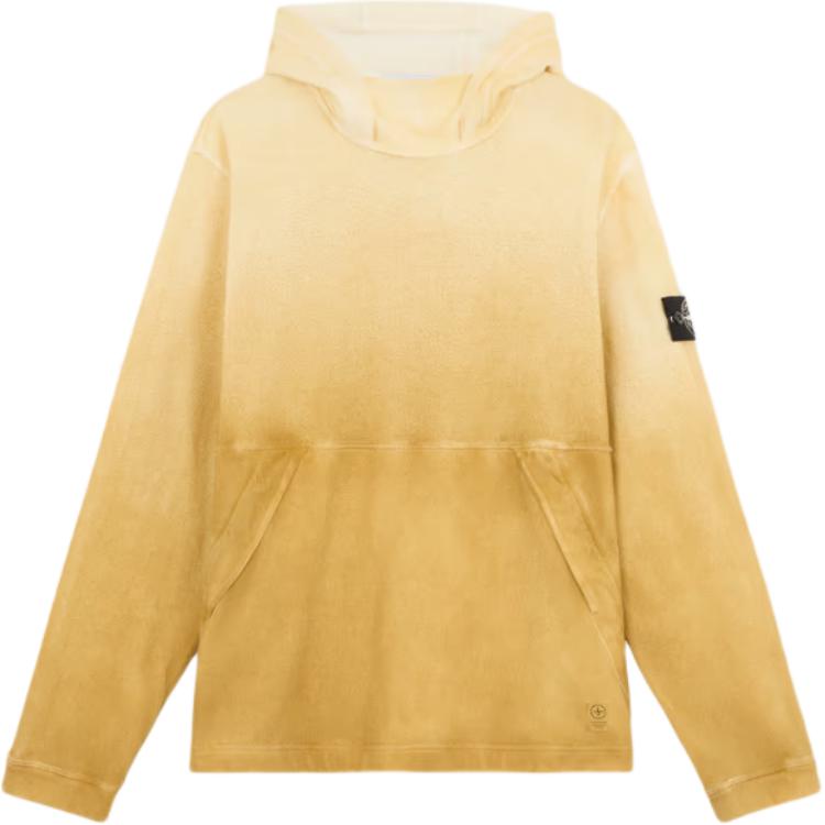Stone Island Gradient Hoodie Pullover Long Sleeve Yellow Sweater 8115656T3-V0034