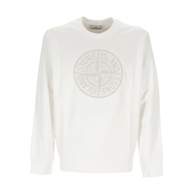 Stone Island Graphic Crewneck Pullover Sweatshirt White 791566559-V0001