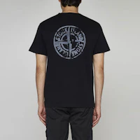 Lookbook Stone Island 男款黑色印花圖案短袖圓領T恤 79152NS82-V0029