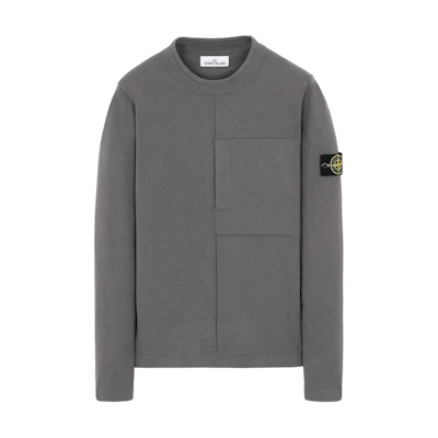 Stone Island Gray Crewneck Long Sleeve Casual Sweatshirt 7915562FA-V0067