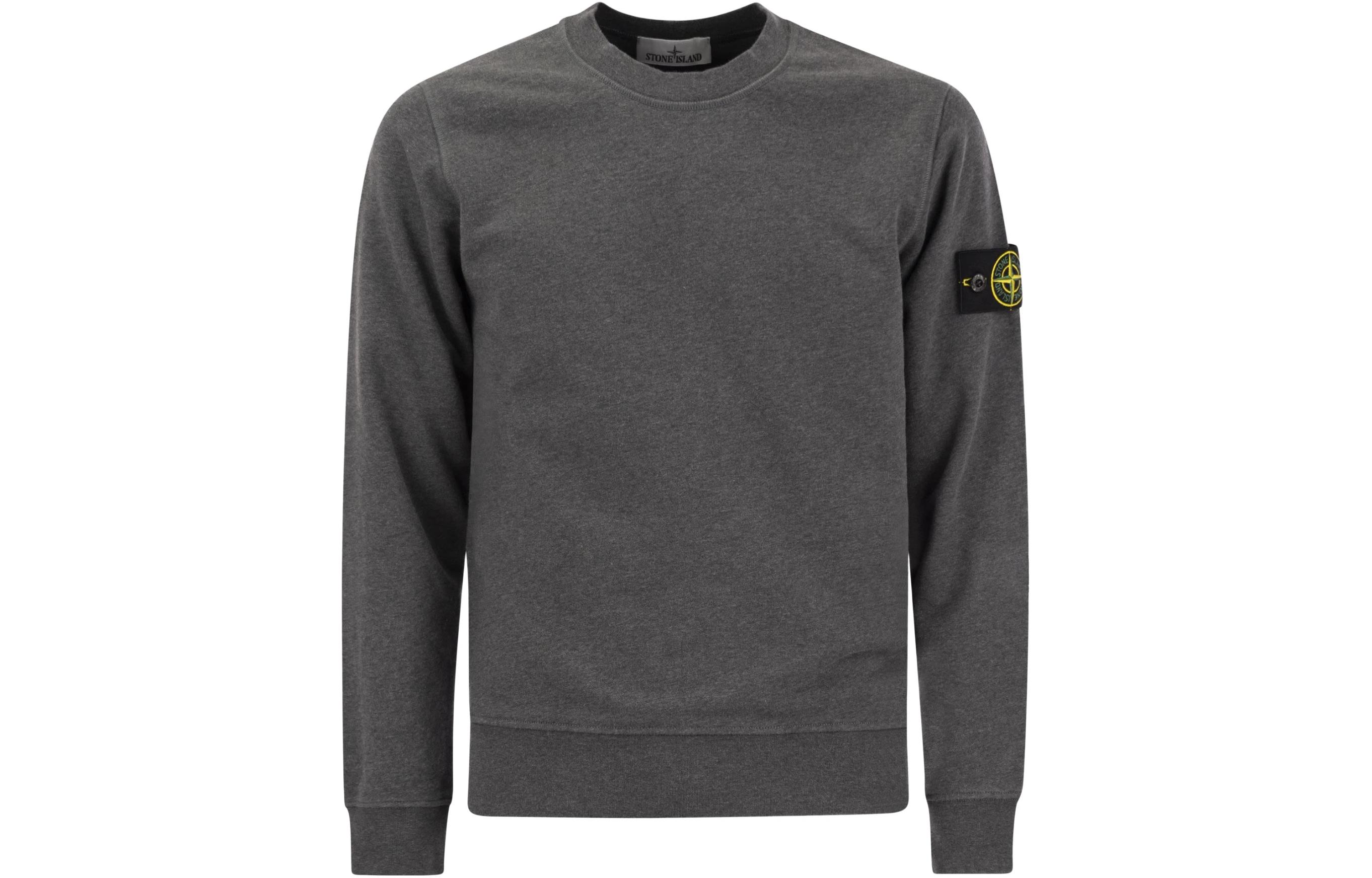 Stone Island Gray Crewneck Pullover Sweatshirt Long Sleeve 801563051-V0M67