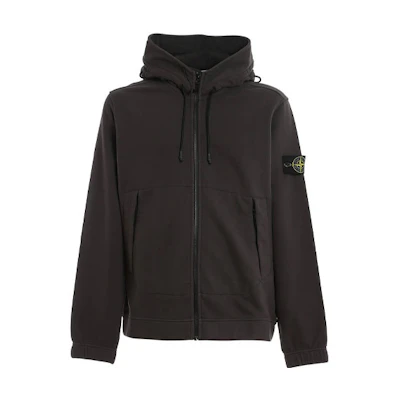 Stone Island Gray Fleece Cardigan Jacket 731561420-V0065