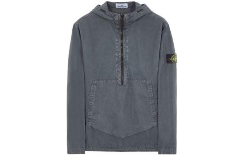 Stone Island Gray Half-Zip Pullover Hoodie 7915103WN-V0155